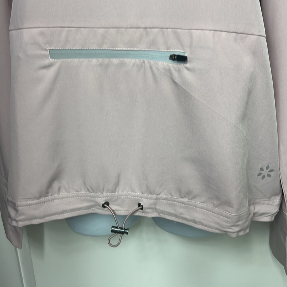 30. Nine West Active Quarter Zip Pullover Wind Breaker, Pink, Size Med. Like New - Picture 3 of 8